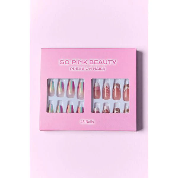 SO PINK BEAUTY Press On Nails, 2 Packs - Image 6