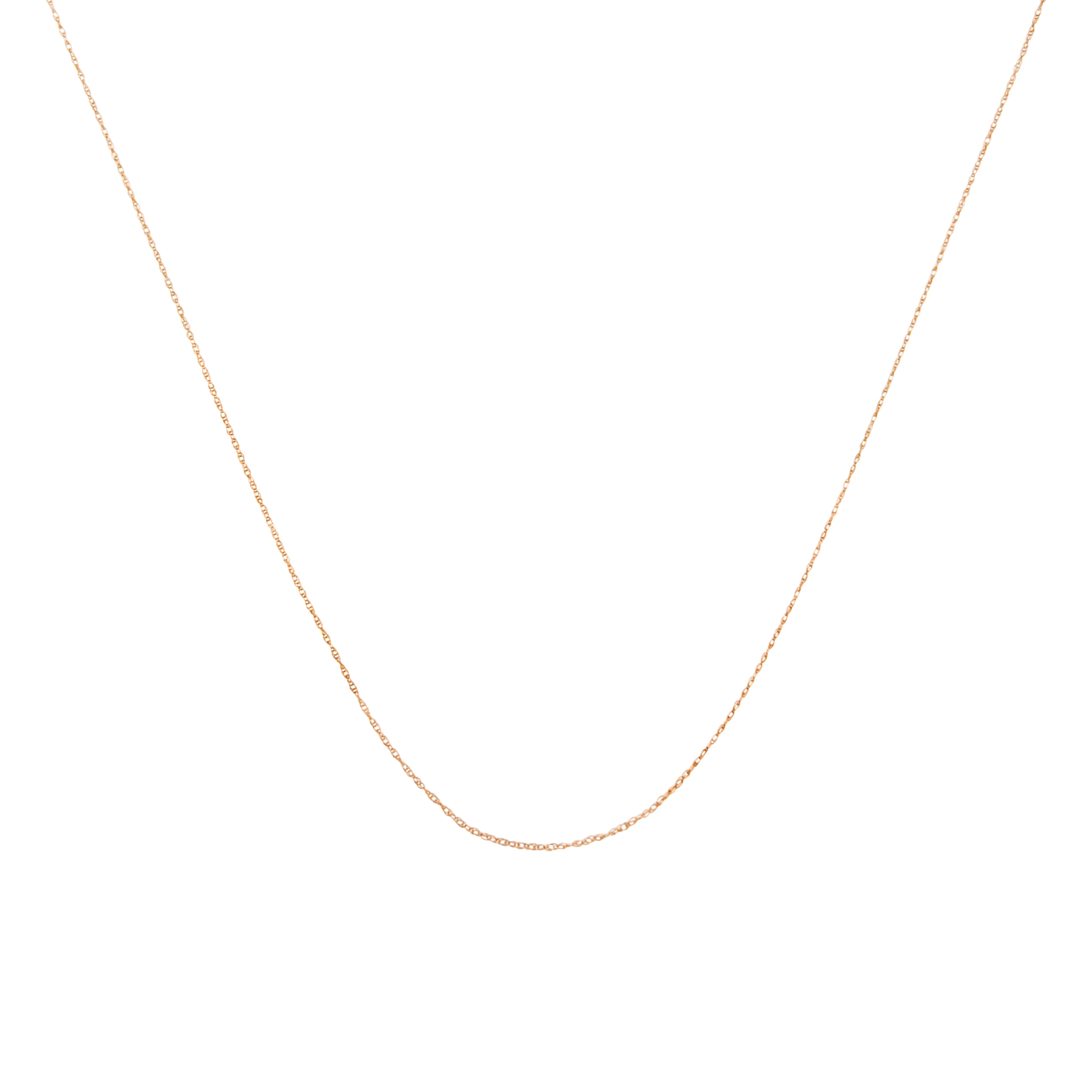 Solid 10K Yellow Gold 0.5mm Slim and Dainty Unisex 18" Rope Chain Necklace - Image 16