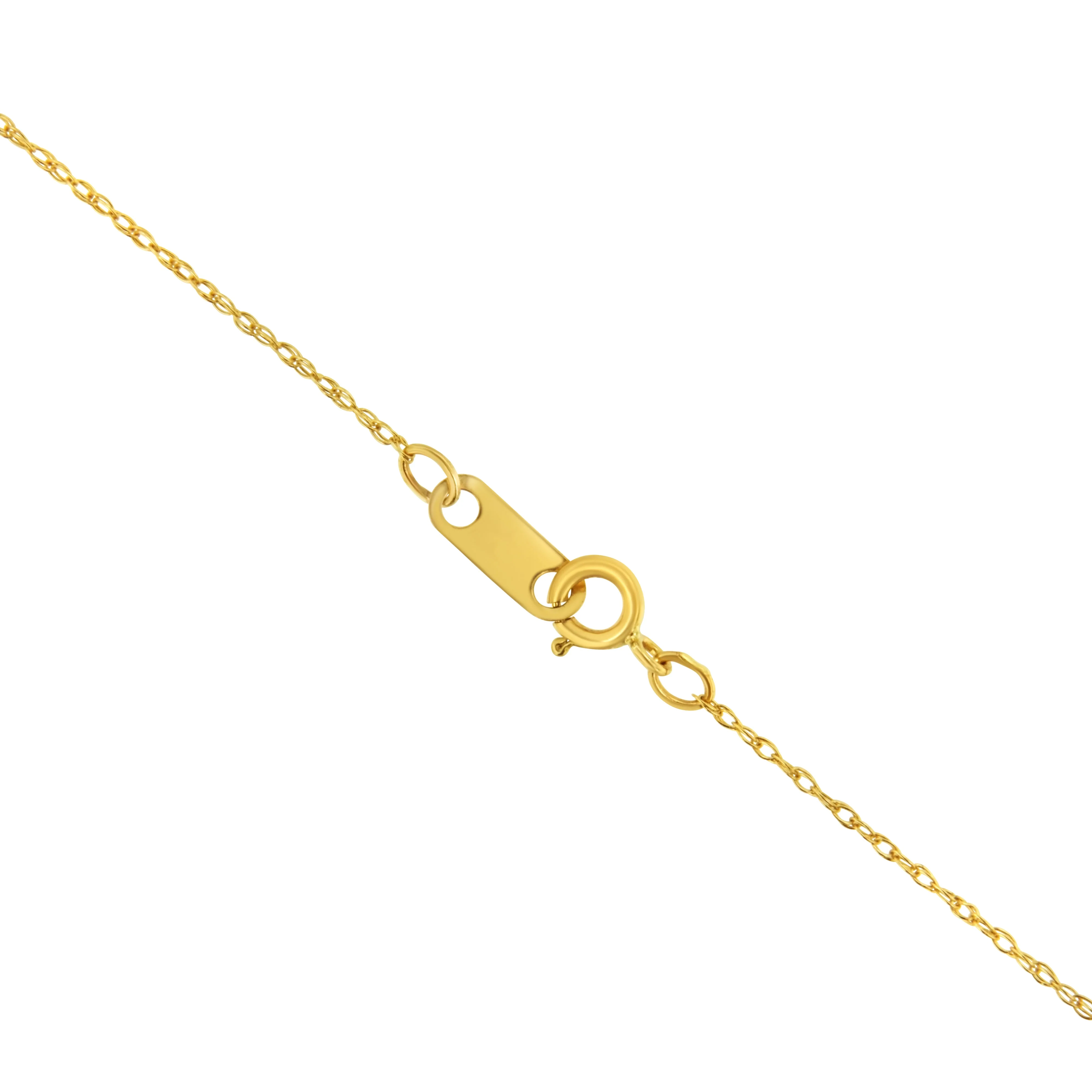Solid 10K Yellow Gold 0.5mm Slim and Dainty Unisex 18" Rope Chain Necklace - Image 5
