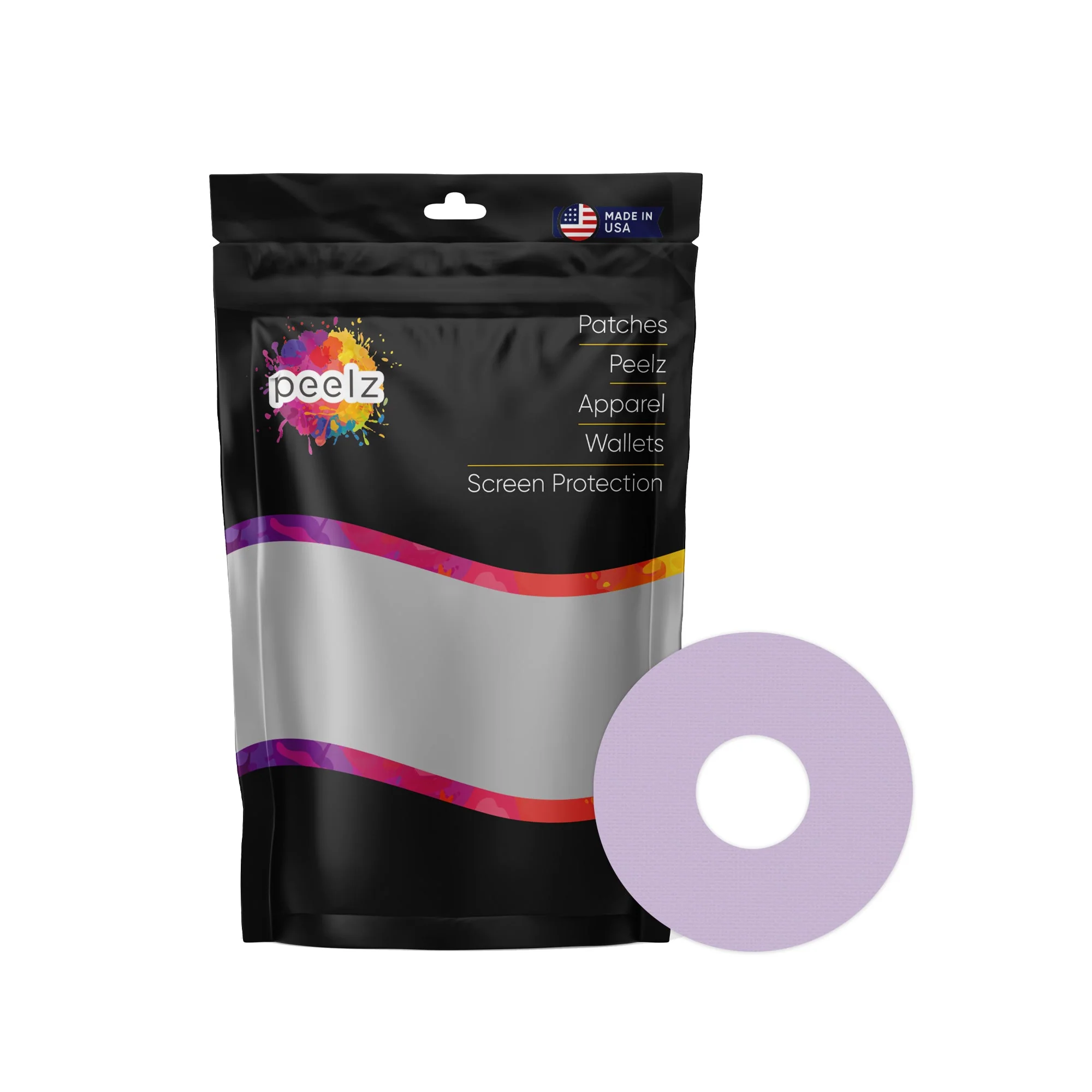 Solid Color Lavender FreeStyle Libre 3 Plus & Lingo  Patch Tape - Pump Peelz - Image 3