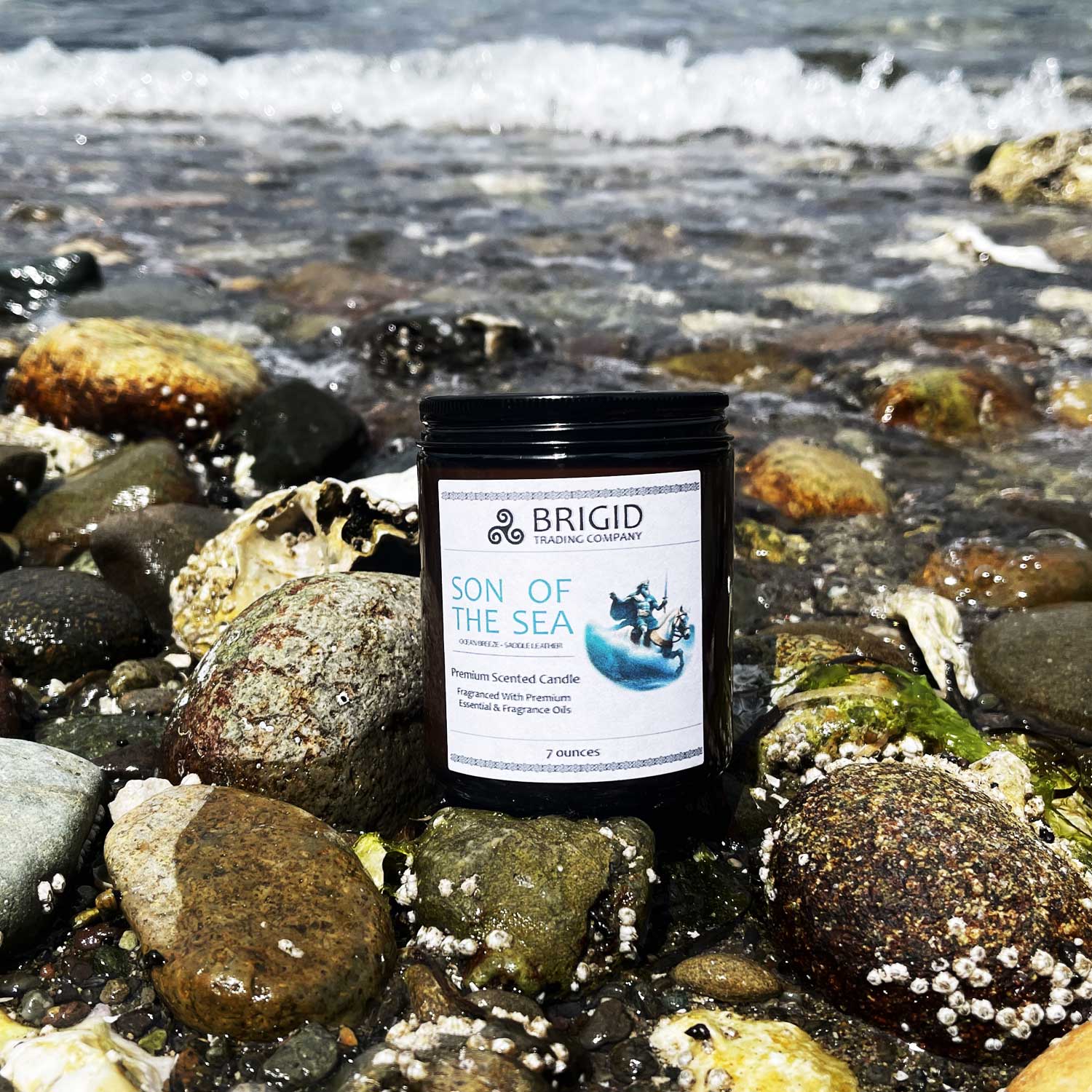 Son of the Sea Soy Wax Candle - Sea Salt, Ocean Breeze, and Saddle Leather - Image 2