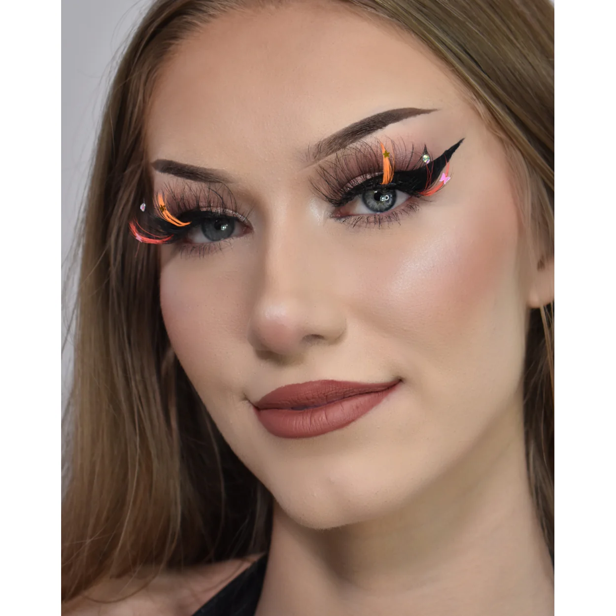 Sorbet Sparkle - Faux Mink Glam Glitter & Rhinestone Glitter Lashes - Image 5