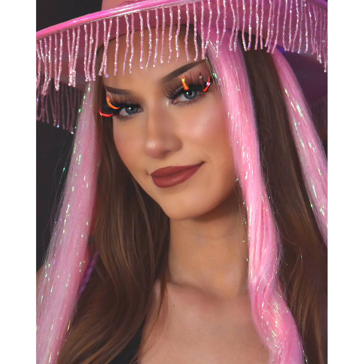 Sorbet Sparkle - Faux Mink Glam Glitter & Rhinestone Glitter Lashes - Image 7