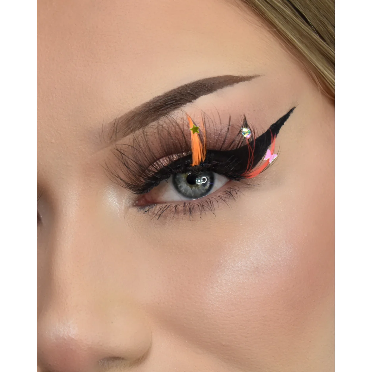 Sorbet Sparkle - Faux Mink Glam Glitter & Rhinestone Glitter Lashes - Image 8