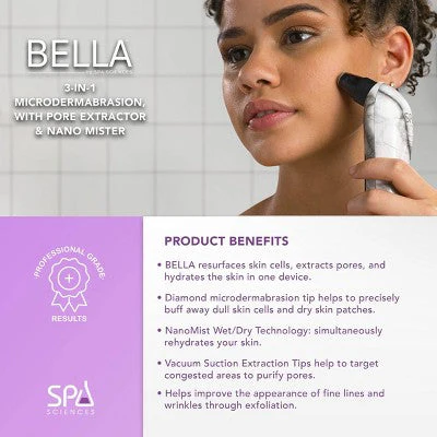 Spa Sciences BELLA 3-in-1 Diamond Tip Microdermabrasion System - New - Image 3