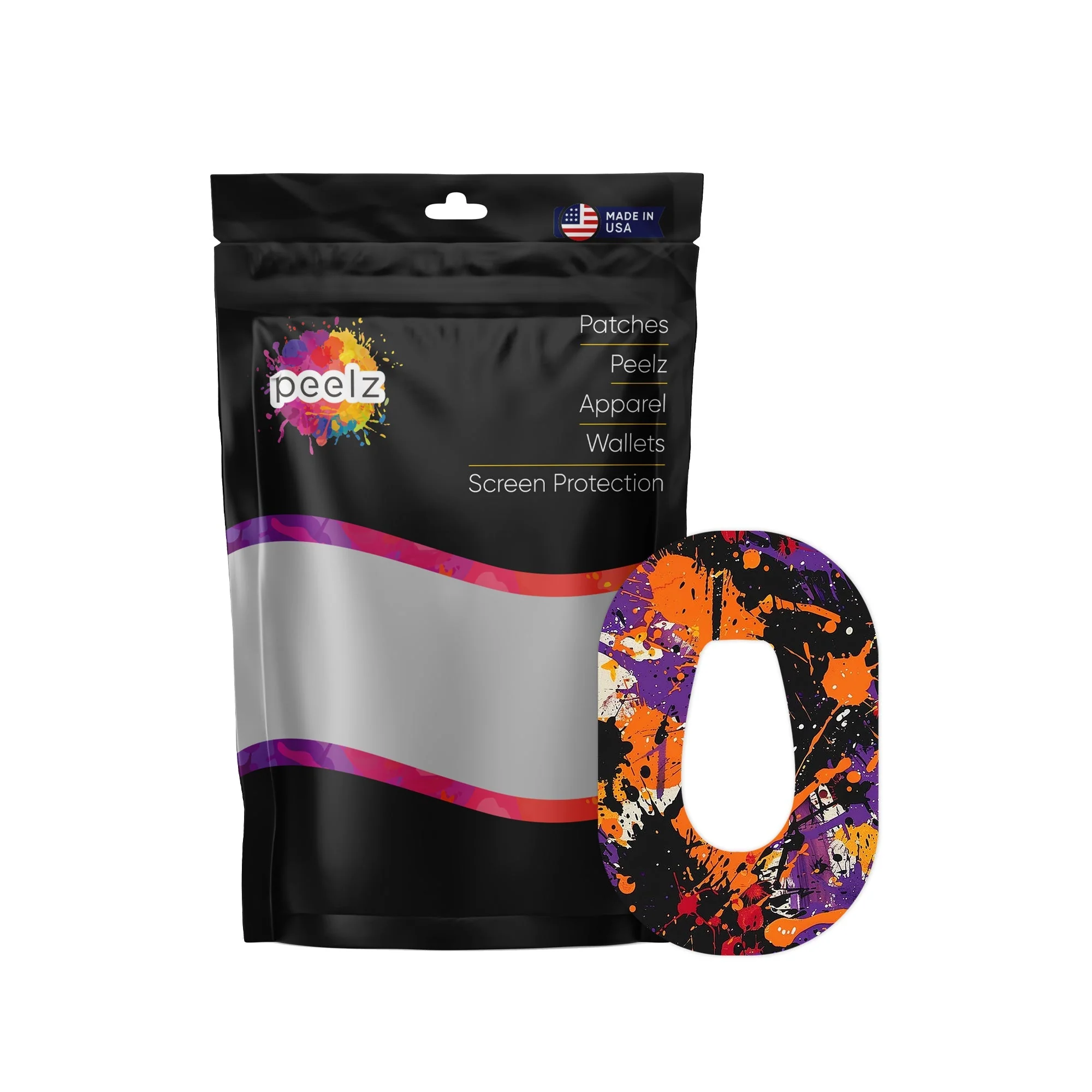 Spooky Splatter Dexcom G6 Patch Tape - Pump Peelz - Image 2