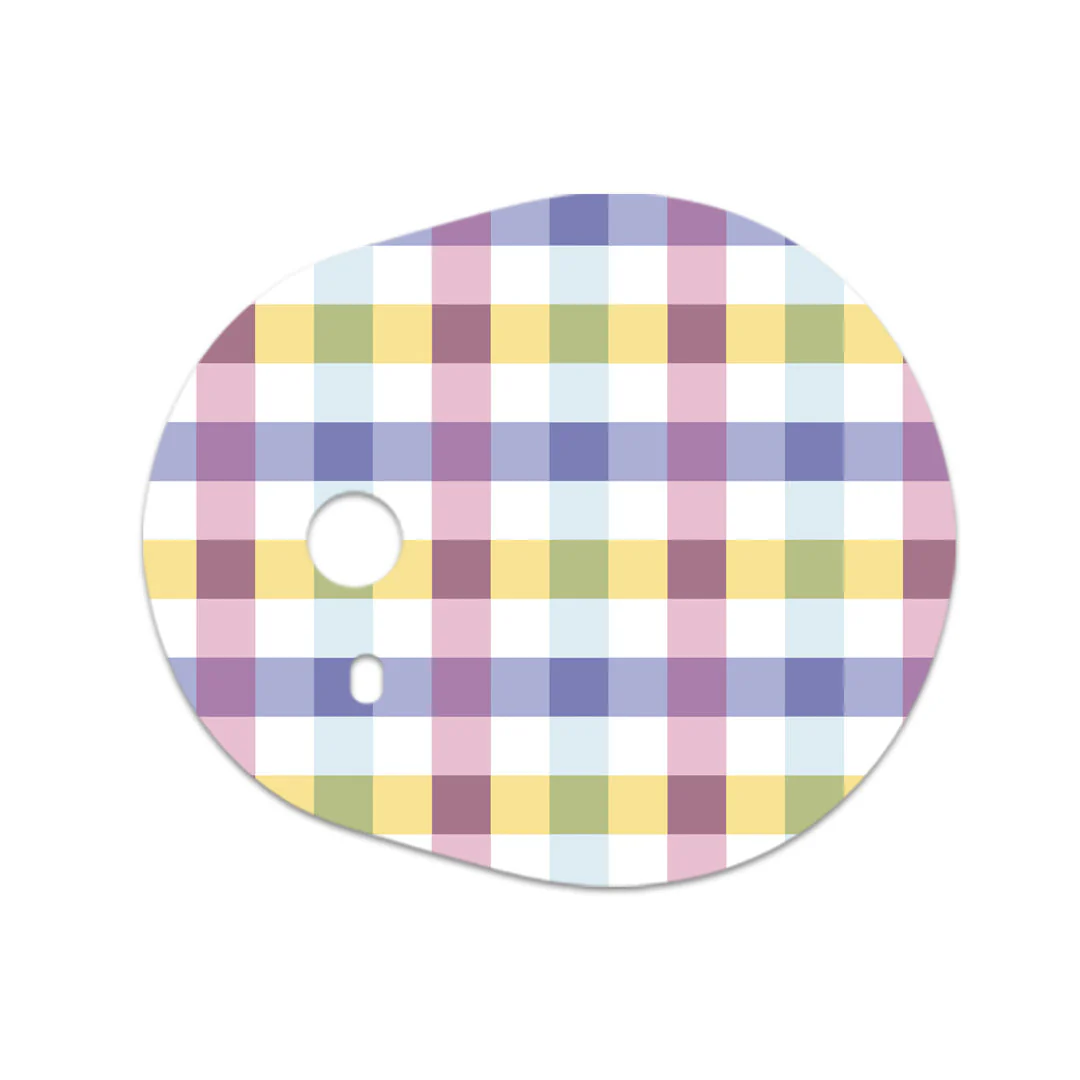 Spring Plaid Sticker Designed for the DEXCOM G7 and Stelo Transmitter - Image 2