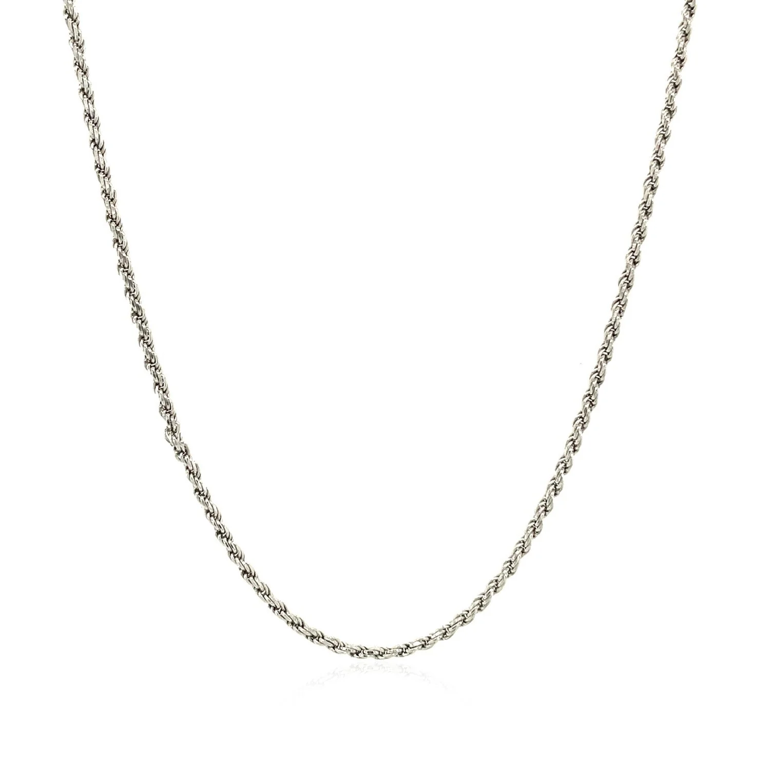 Sterling Silver 1.4mm Diamond Cut Rope Style Chain - Image 2