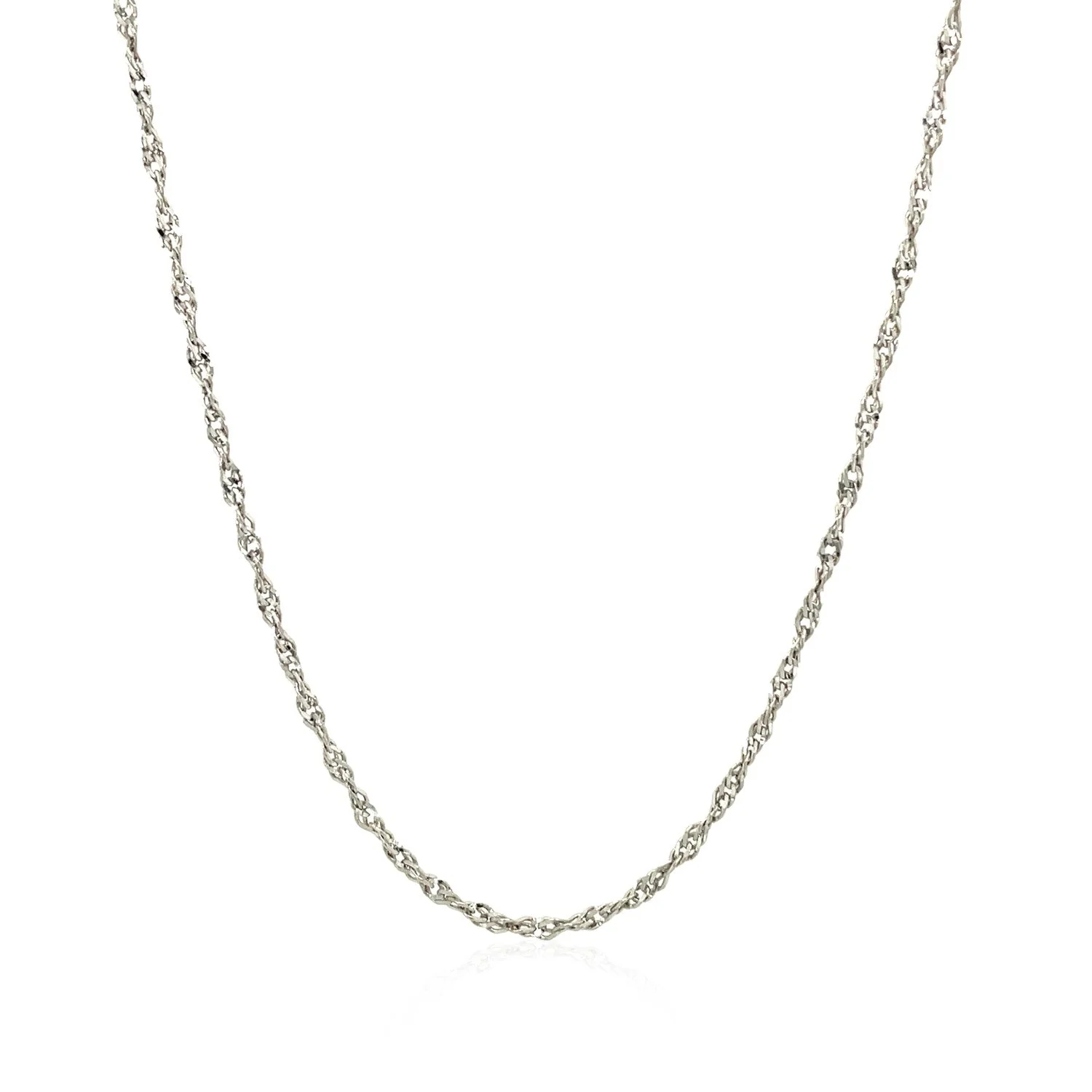 Sterling Silver 1.6mm Singapore Style Chain - Image 7