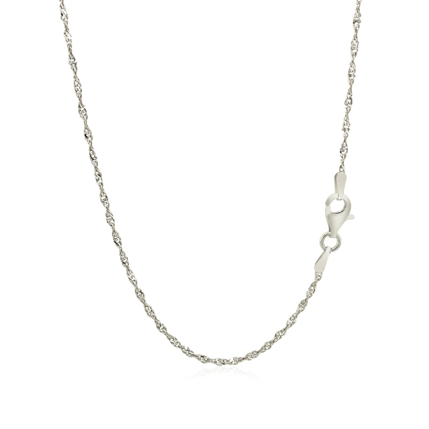 Sterling Silver 1.6mm Singapore Style Chain - Image 8
