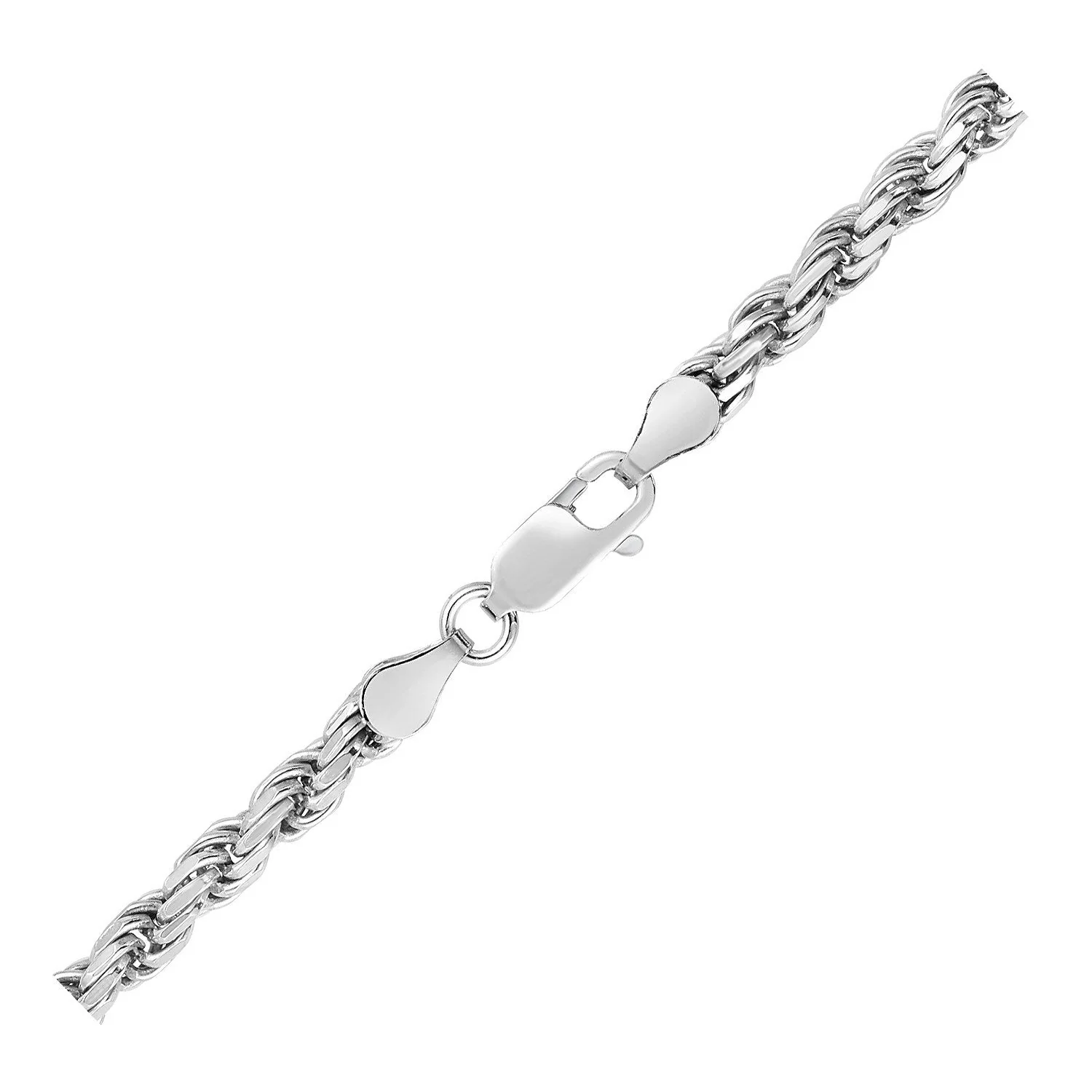 Sterling Silver 3.6mm Diamond Cut Rope Style Chain - Image 4