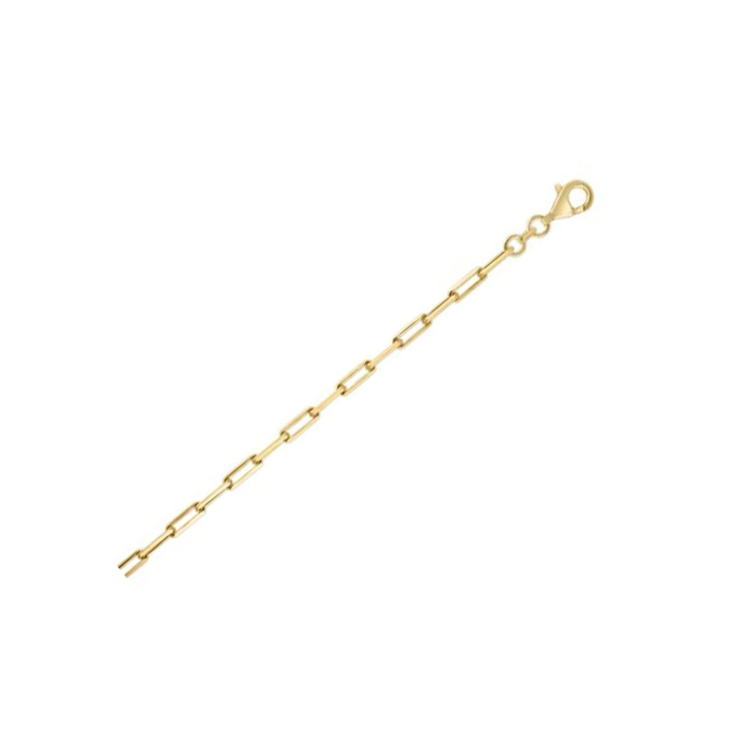 Sterling Silver Gold Plated Paperclip Chain (2.95 mm) - Image 3