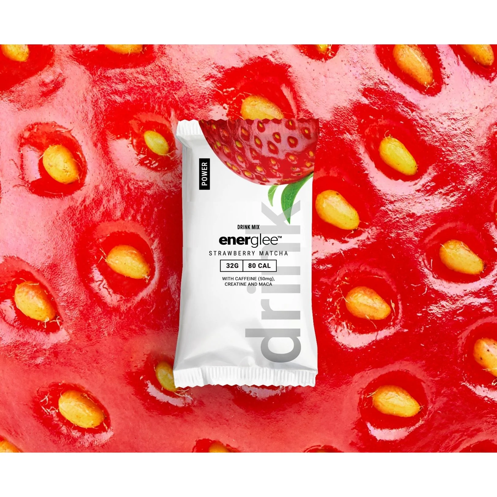 Strawberry Matcha Creatine Power Drink w/Adaptogens - Image 2