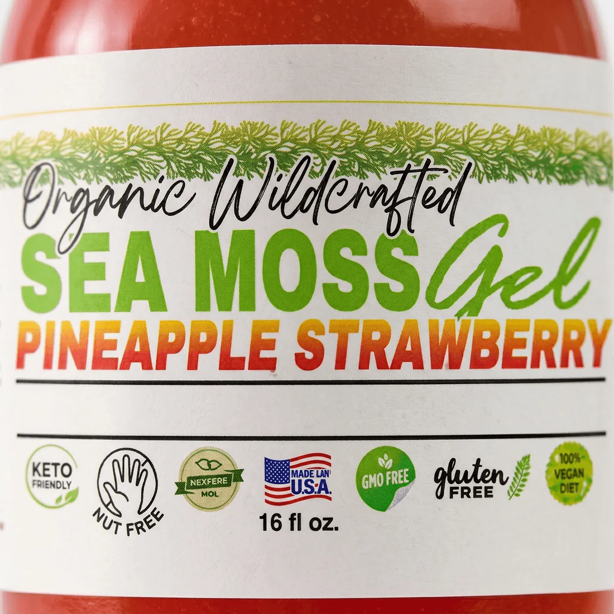 Sea Moss Gel - Strawberry Pineapple Flavor 16oz - Image 3