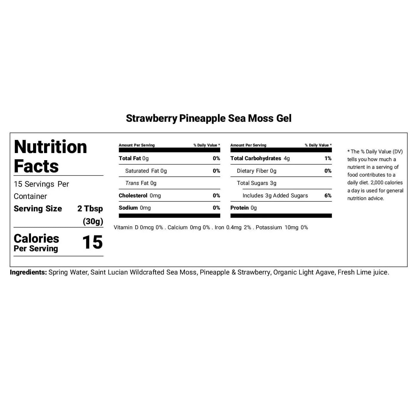 Sea Moss Gel - Strawberry Pineapple Flavor 16oz - Image 7