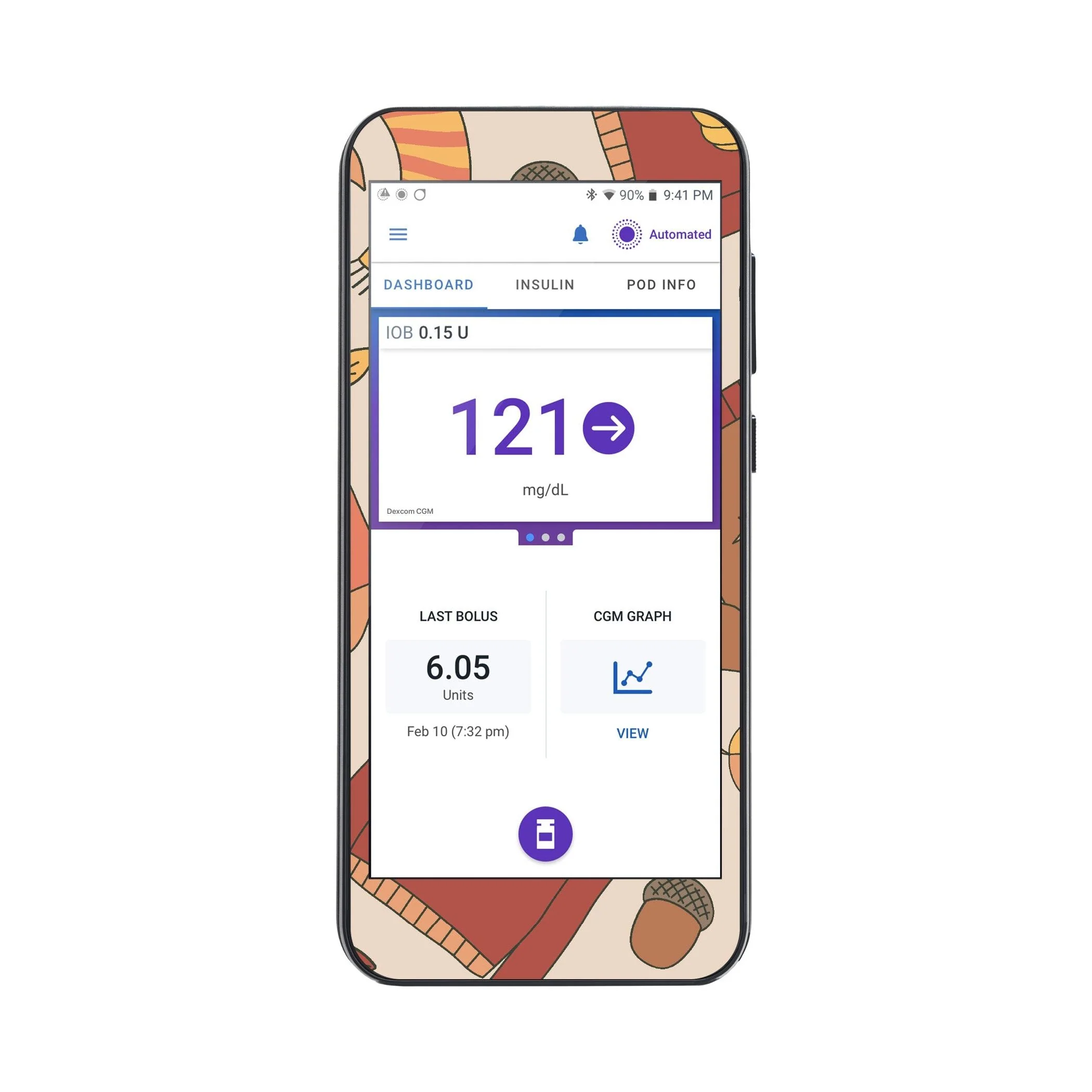 Sweaters & Leaves Sticker for Omnipod® 5 Controller – Pump Peelz