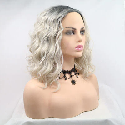 Synthetic Lace Front Mid-length Wavy Wig, 12" - Image 4