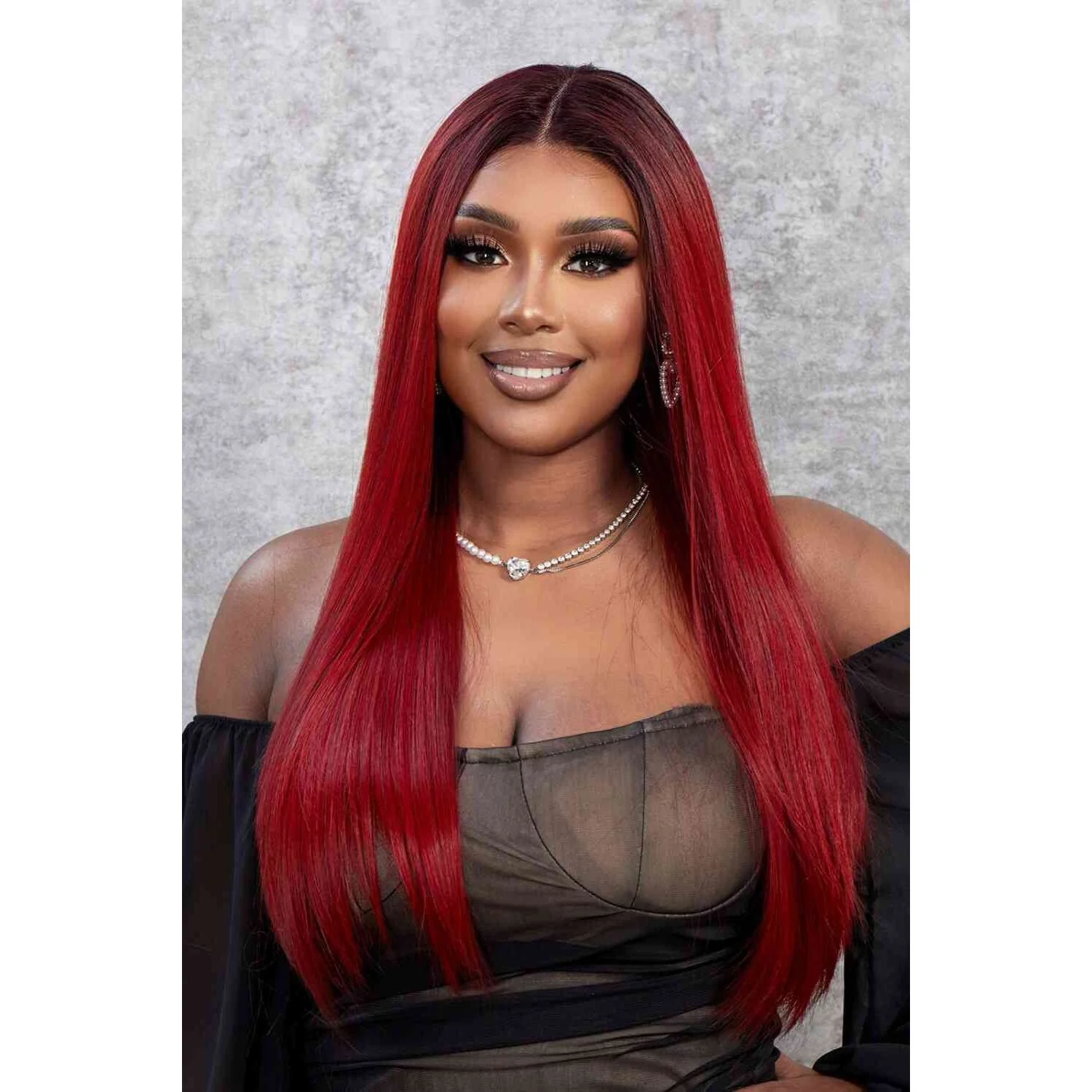 Synthetic Lace Front Straight Wig, 24"