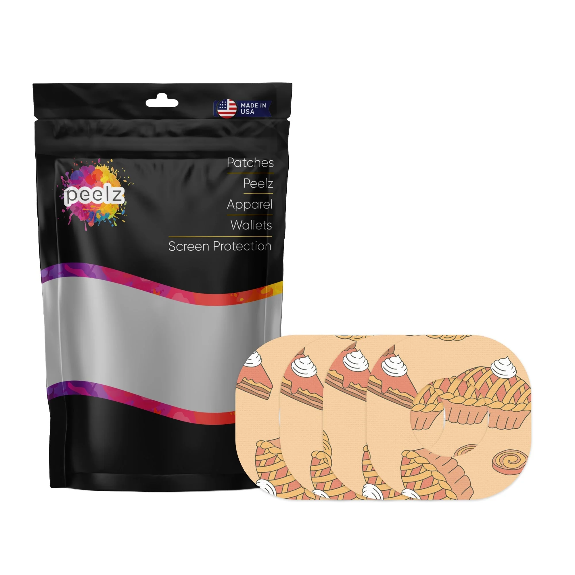 Thanksgiving Pies Dexcom G7 and Stelo Patch Tape - Pump Peelz - Image 2