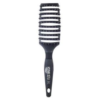 The Flex Brush XL Mixed Bristle Vent Brush with Boar & Nylon Pins, Black