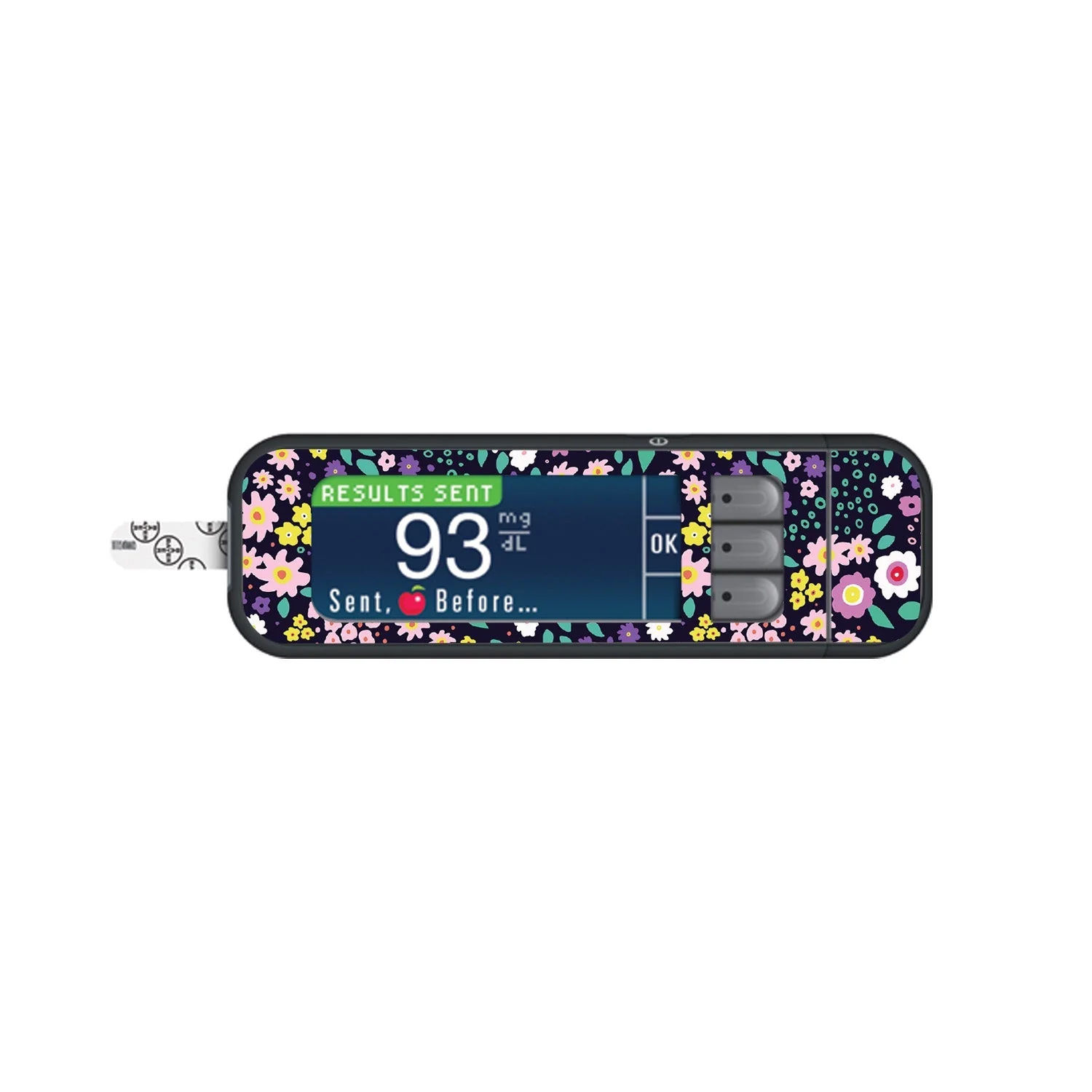 Tiny Flowers Bayer Contour Next Glucometer