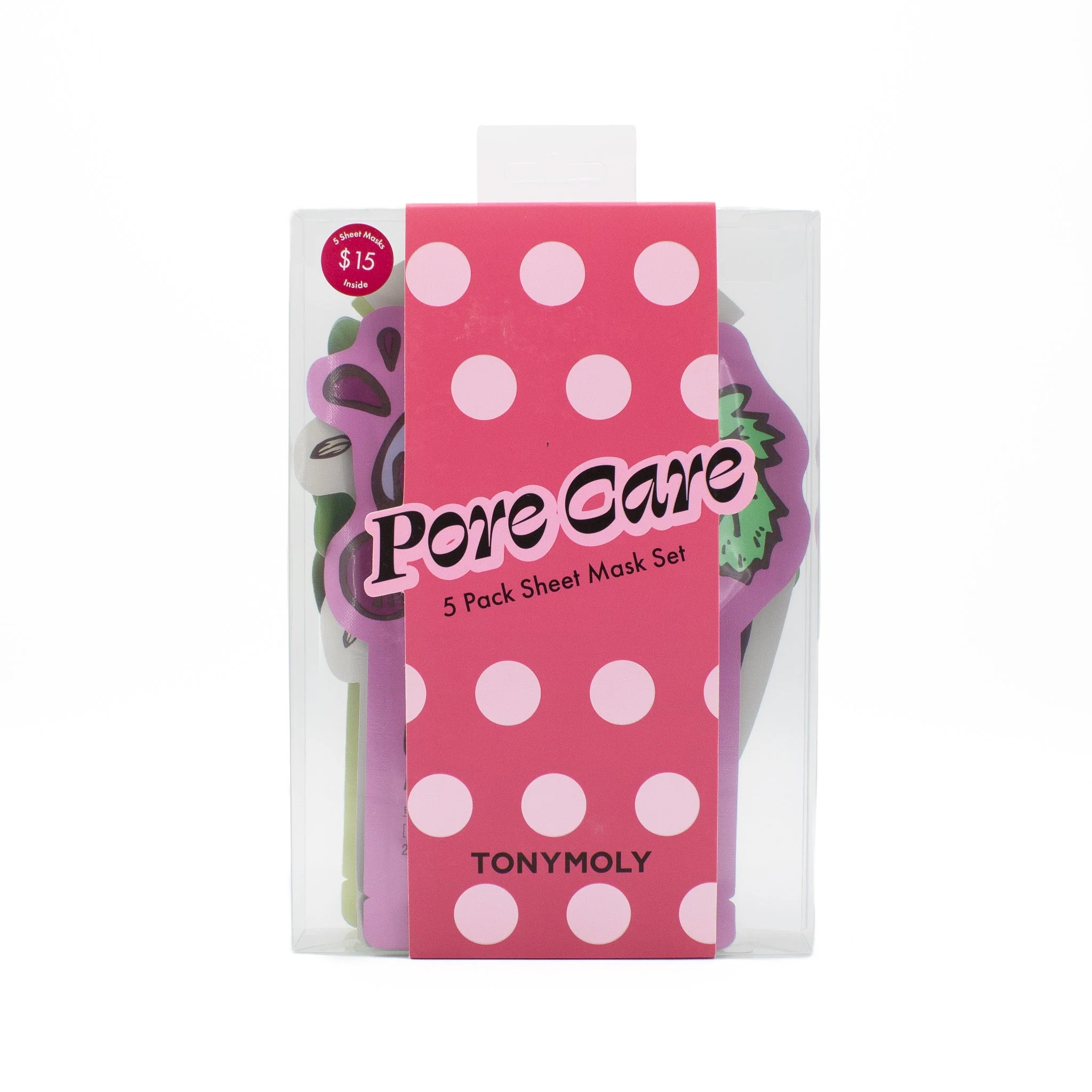 TONYMOLY Pore Care 5 Pack Sheet Mask Set - New