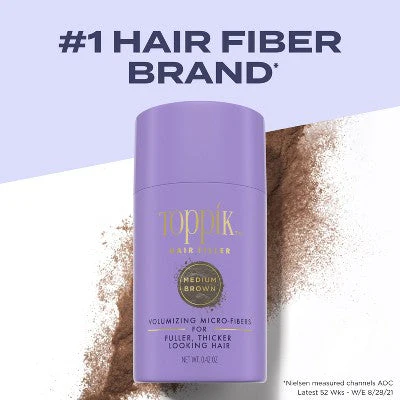 Toppik Hair Filler Volumizing Micro-Fibers - Medium Brown 0.42oz - Imperfect Container - Image 3