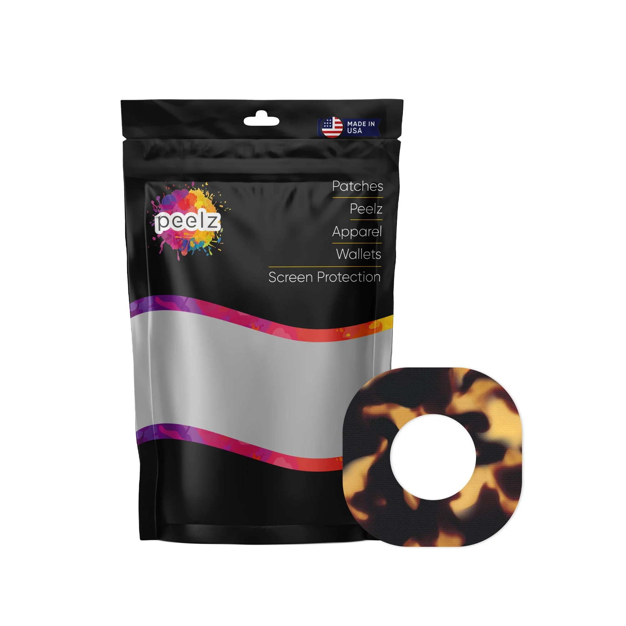 Tortoise Shell Dexcom G7 and Stelo Patch Tape - Pump Peelz