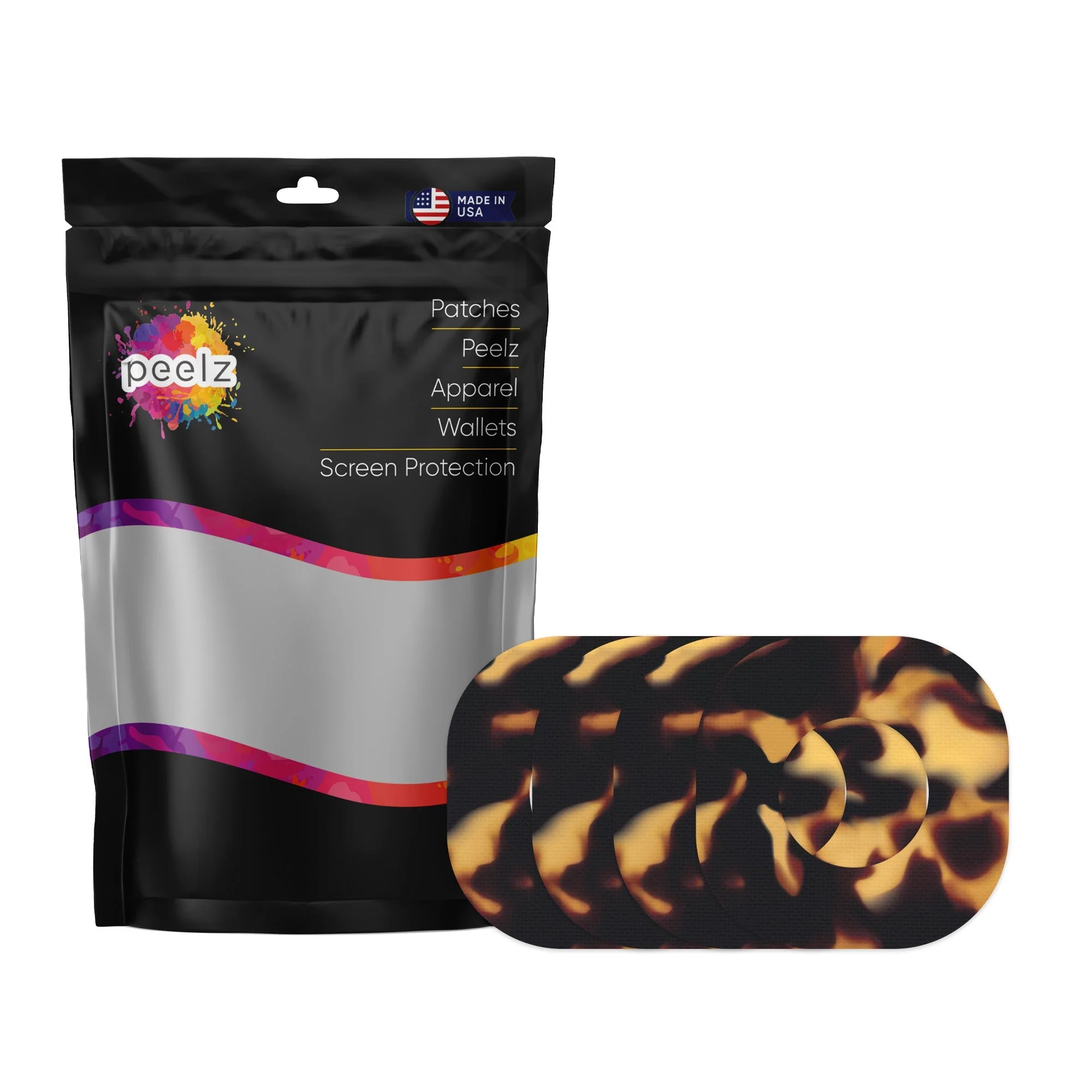 Tortoise Shell Dexcom G7 and Stelo Patch Tape - Pump Peelz - Image 2