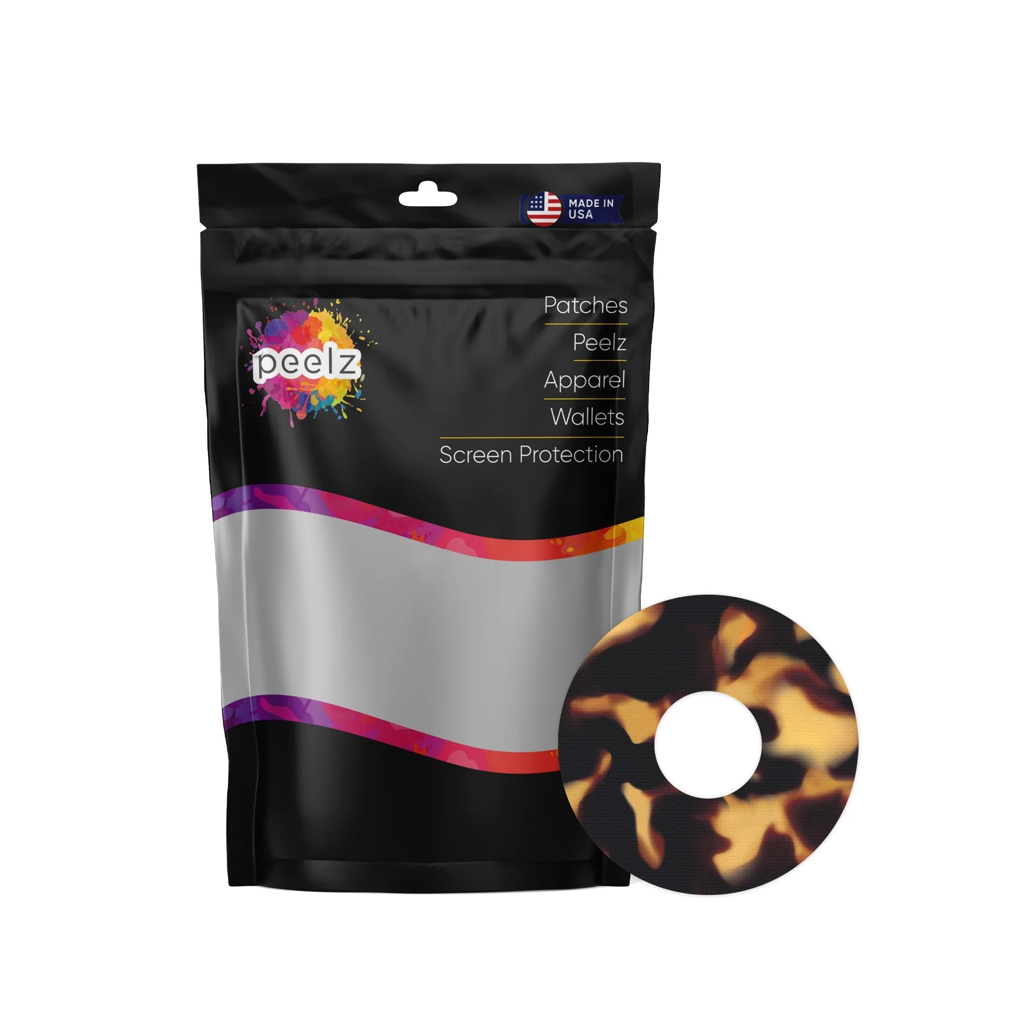 Tortoise shell Patch Tape Designed for the FreeStyle Libre 3 Plus & Lingo