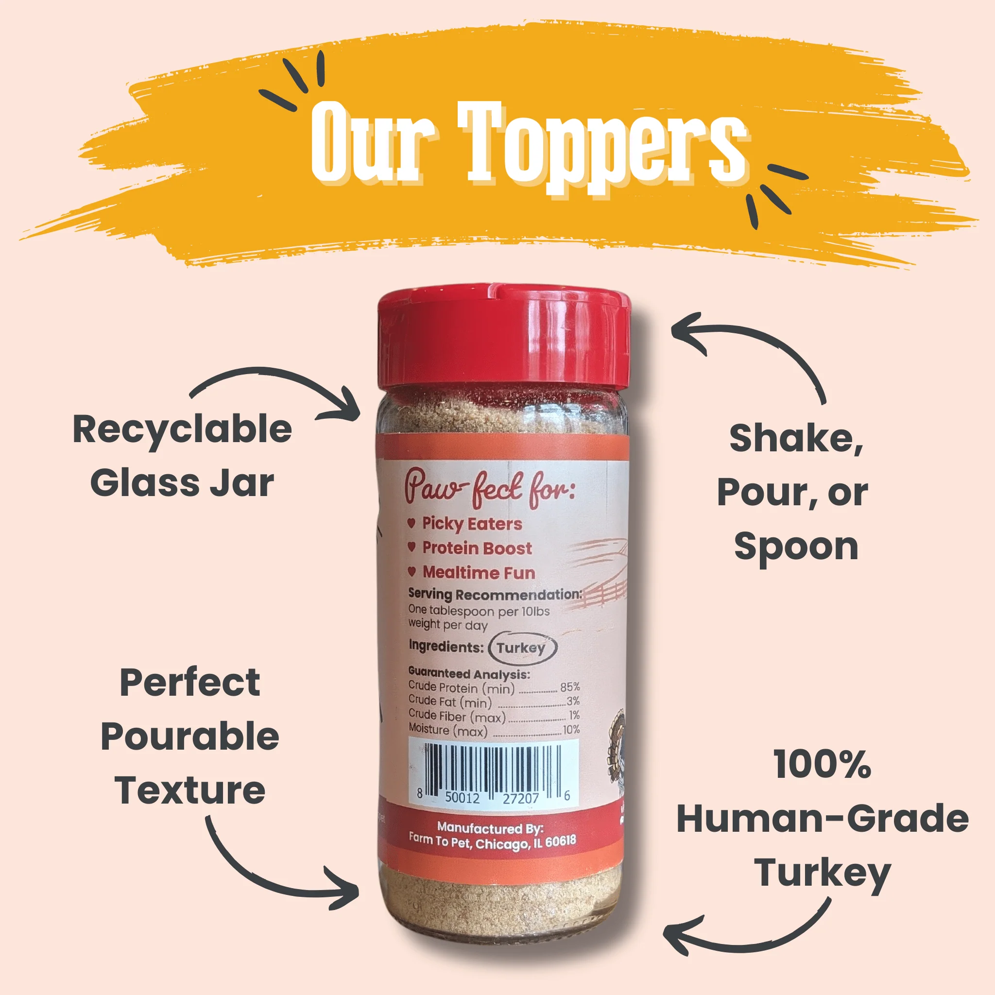 Treat Topper Turkey Dog Food Topper | Healthy Meal Supplement for Dogs - Image 2