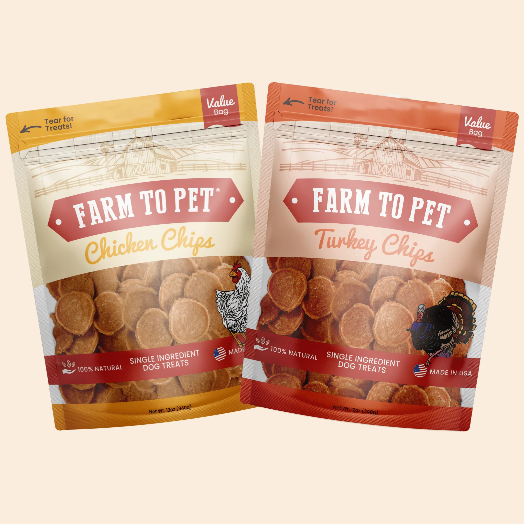 Turkey & Chicken Chip Dog Treat Duo | Single-Ingredient Poultry Treats for Dogs - Image 8