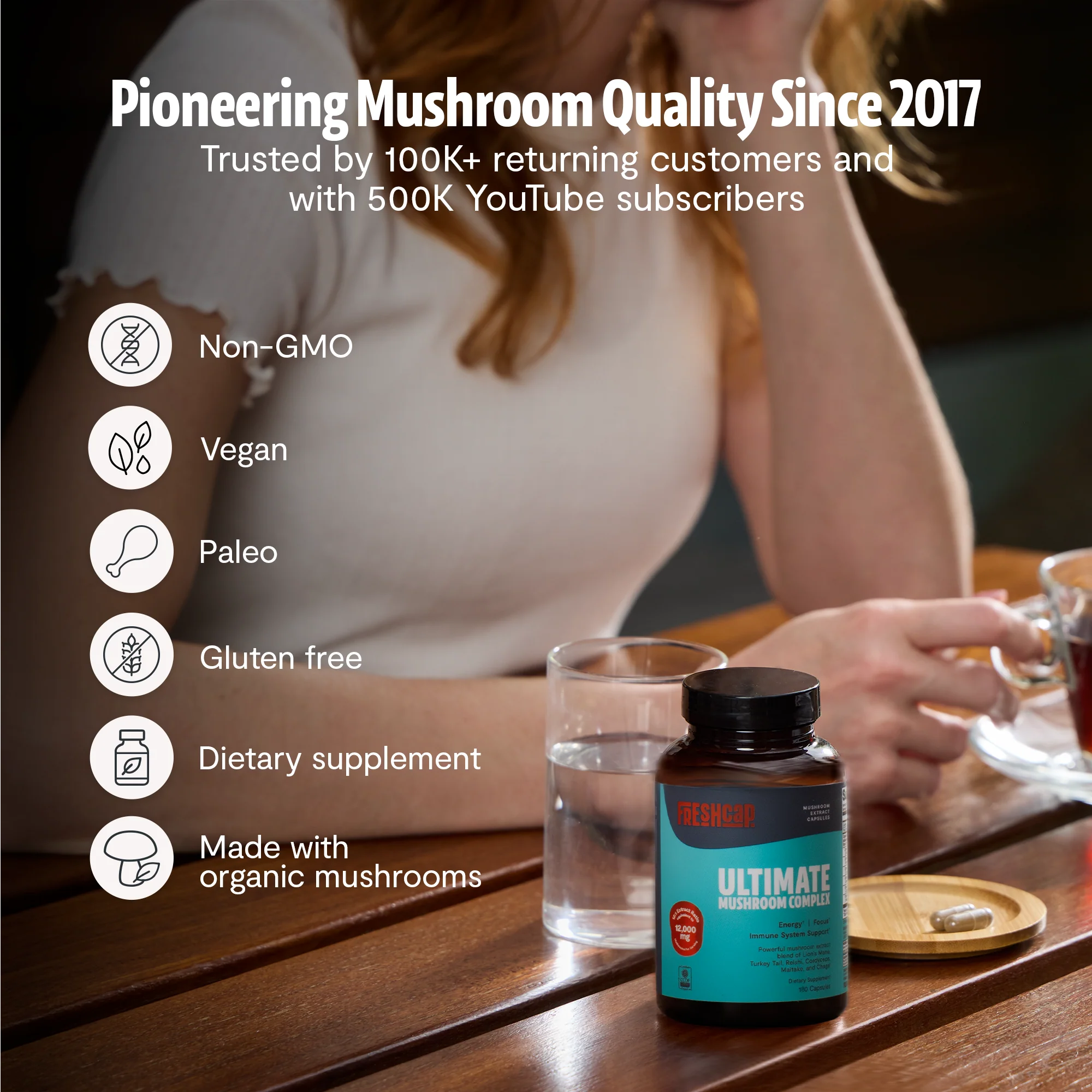 Organic Mushroom Complex Supplement Capsules - Image 57
