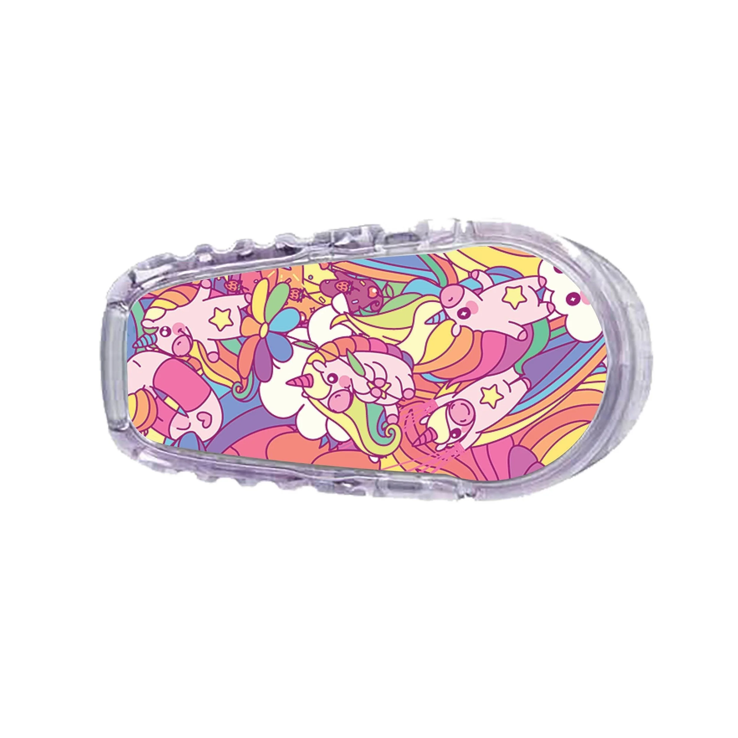 Unicorn Swirls Sticker Designed for the DEXCOM Transmitter