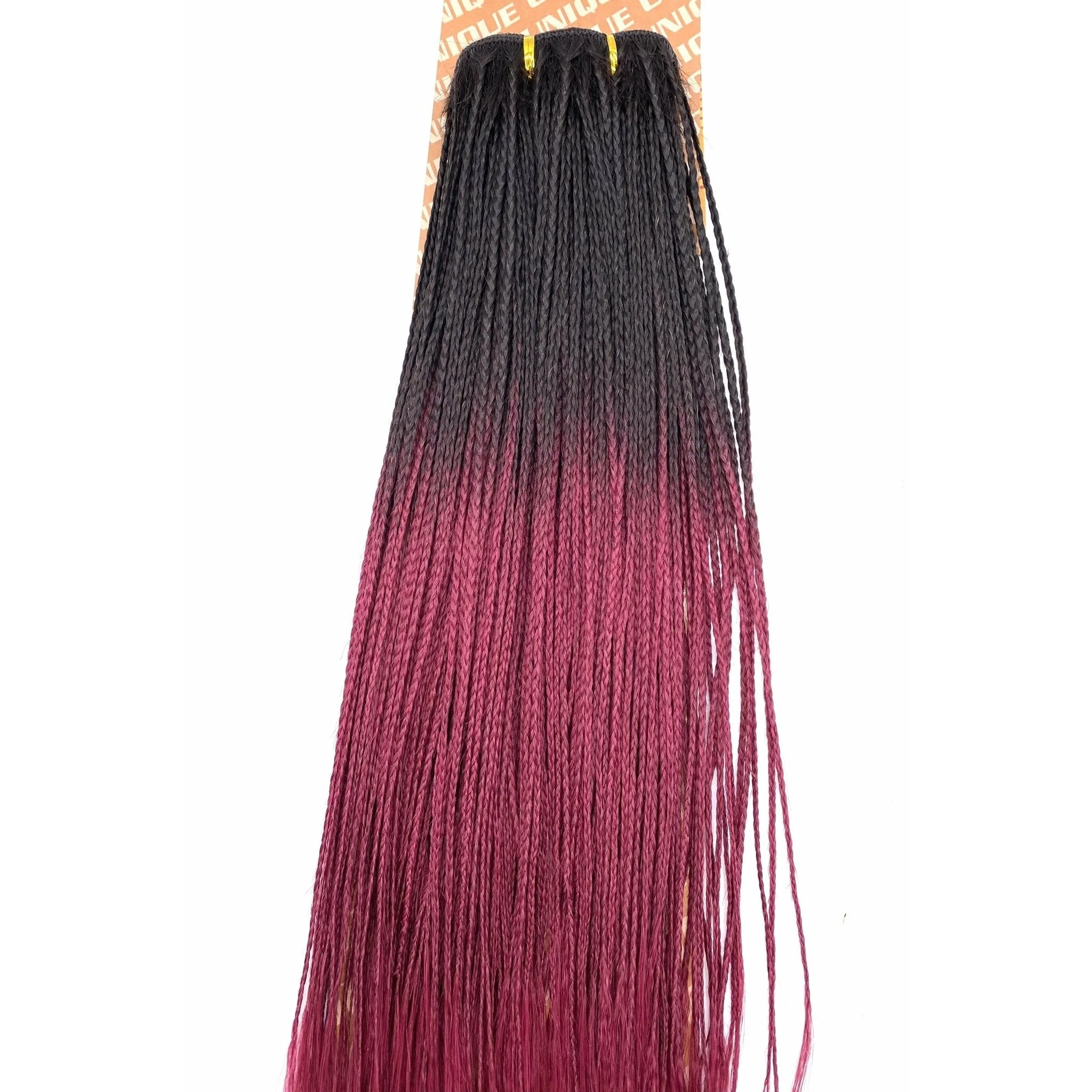 Unique Micro Braid  14" T1B Burgundy / 100% Human Hair - Image 3