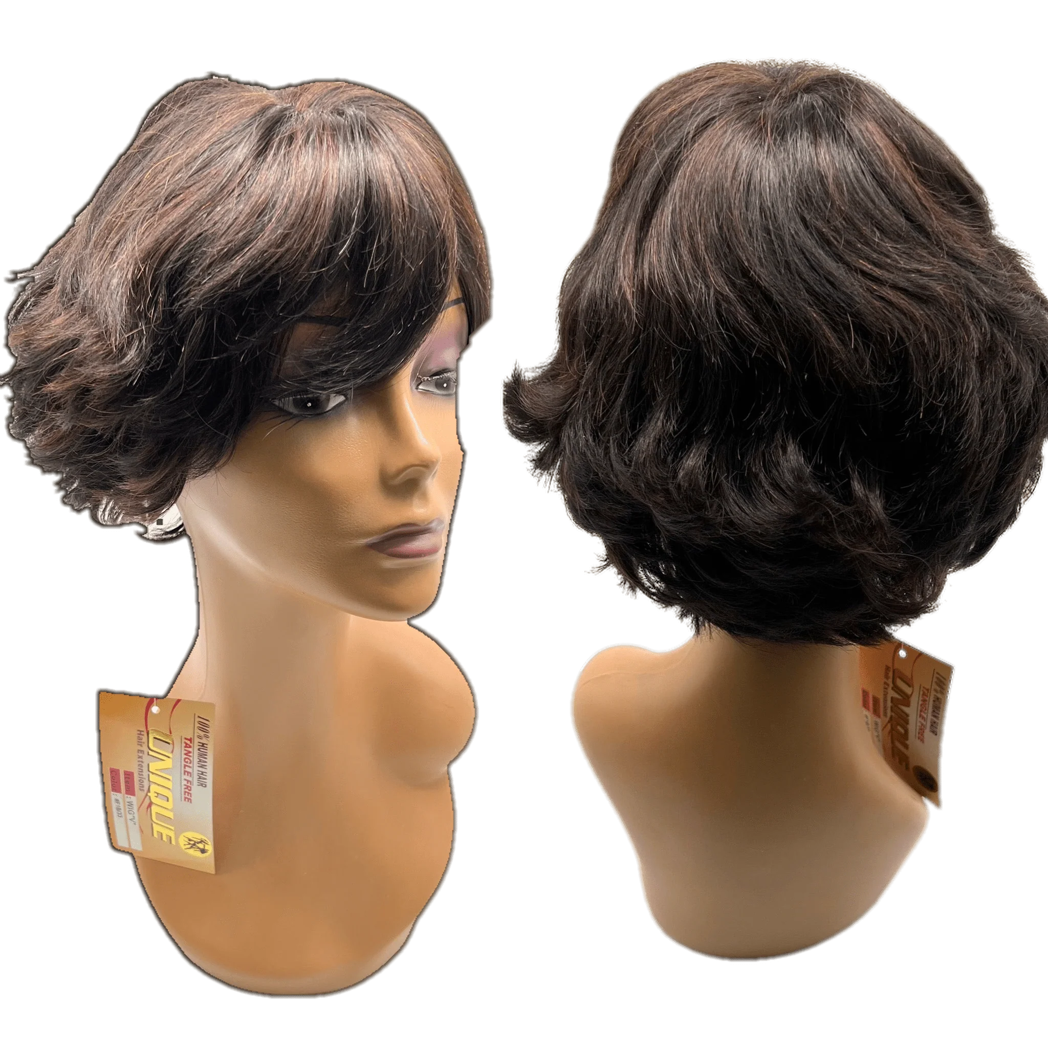 Unique's 100% Human Hair Full Wig / Style "V" - Image 13