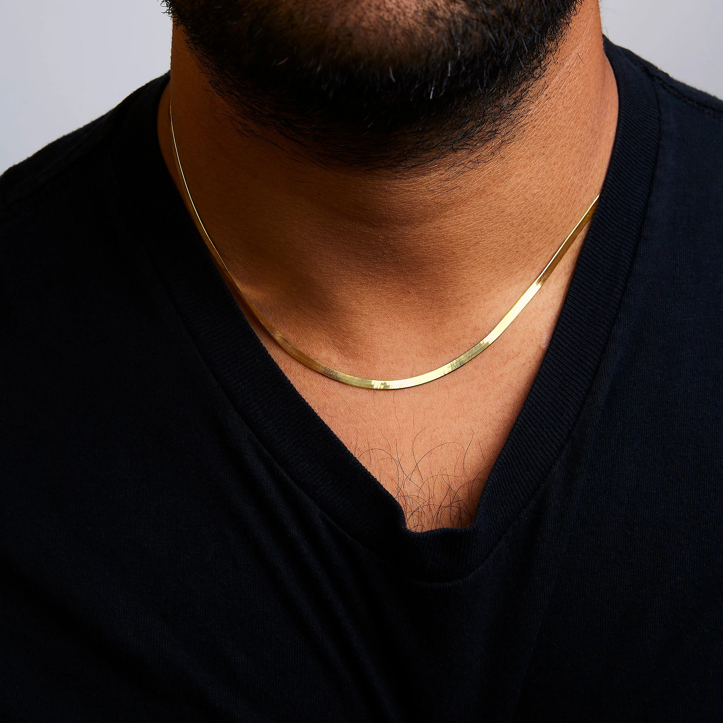 Unisex Solid 14K Yellow Gold 2.8mm Imperial Herringbone Chain Necklace - 18" Inches - Image 12