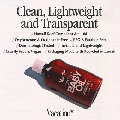 Vacation Baby Oil SPF 30 3.4 fl oz - New - Image 4