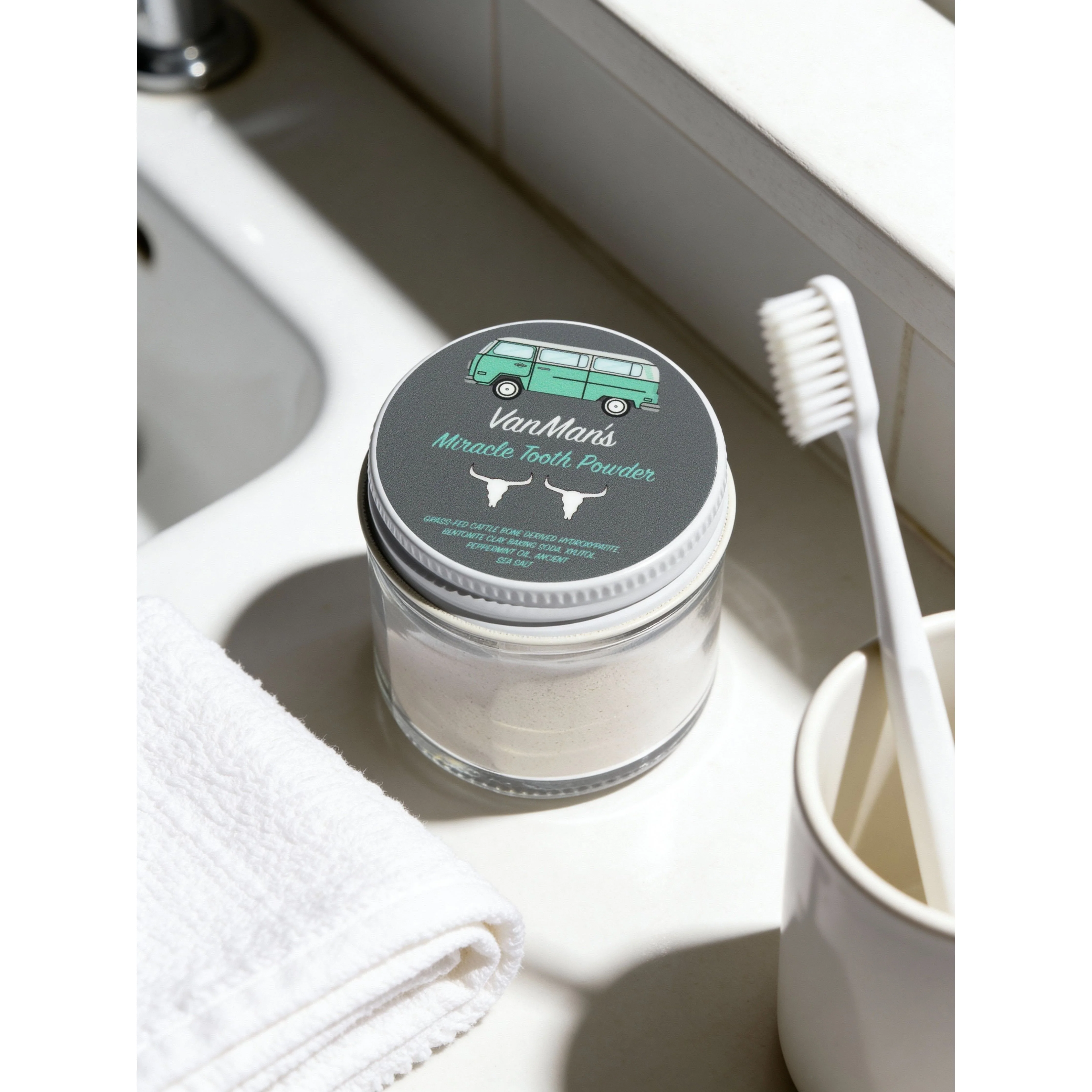 VanMan's Miracle Tooth Powder - Mint-Bone 2 oz - Image 3