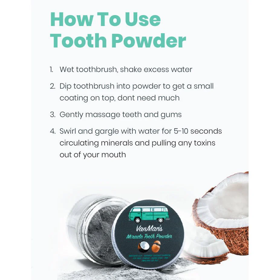 VanMan's Miracle Tooth Powder - Mint-Bone 2 oz - Image 4