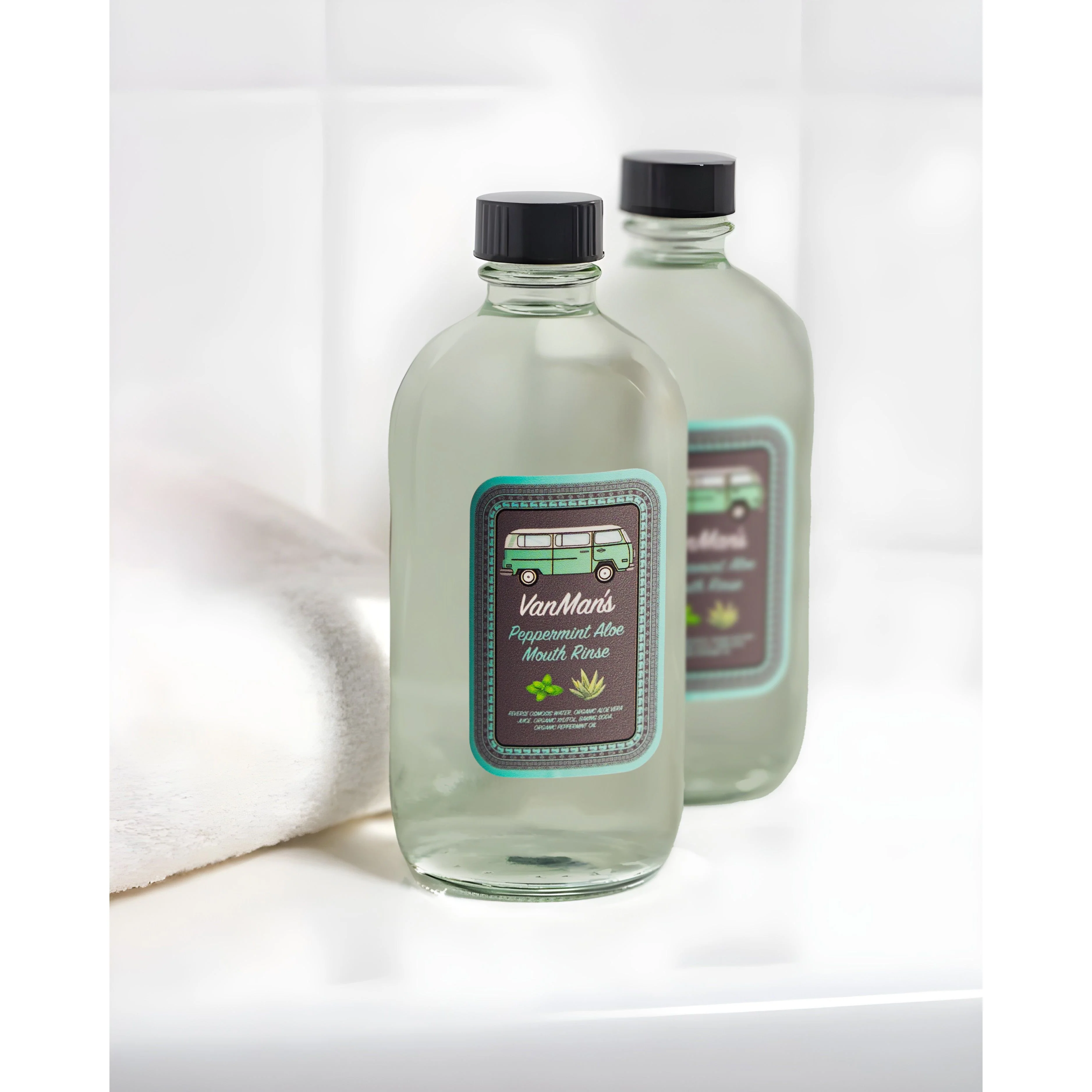 VanMan's Peppermint Aloe Mouth Rinse - 8 oz - Image 3