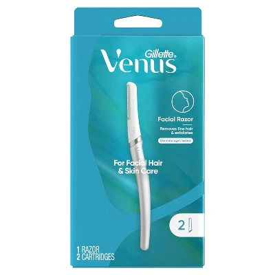 Venus for Facial Hair & Skin Care Exfoliating Dermaplaning Razor + 2 Blade Refills Starter Kit 3ct - New - Image 8