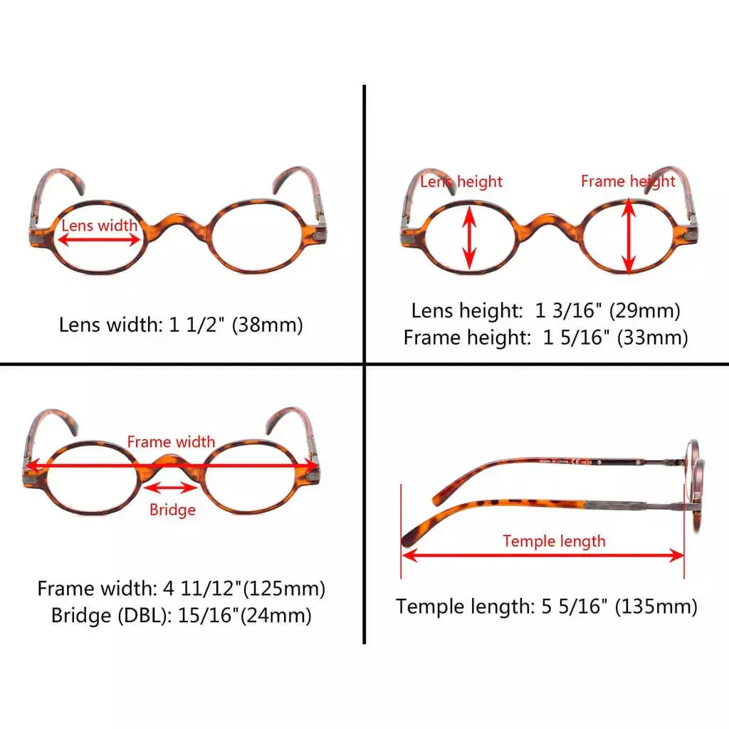 Vintage Small Oval Reading Glasses R077 - Image 2