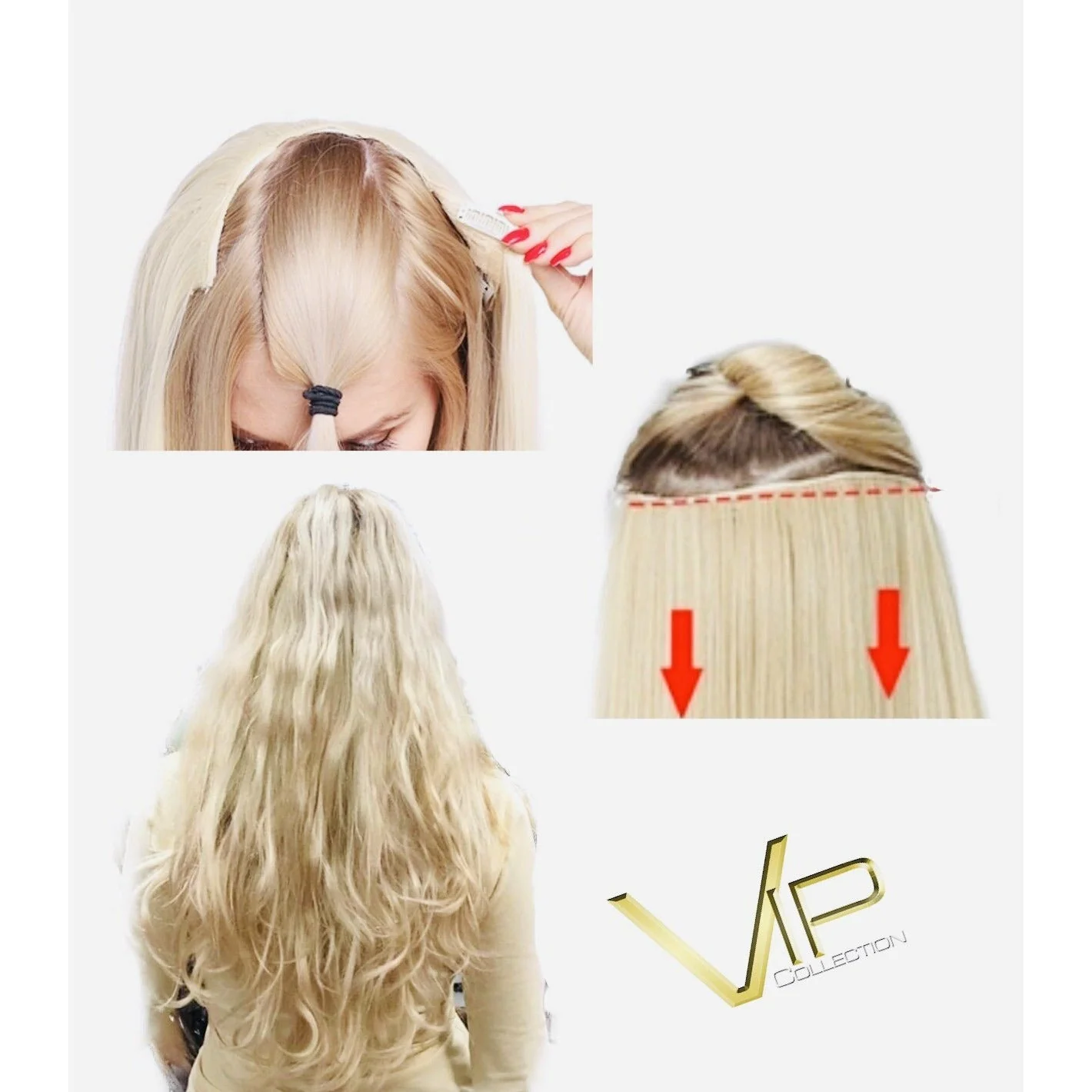 VIP Collection Synthetic Clip Extension  / Garnet - Image 8