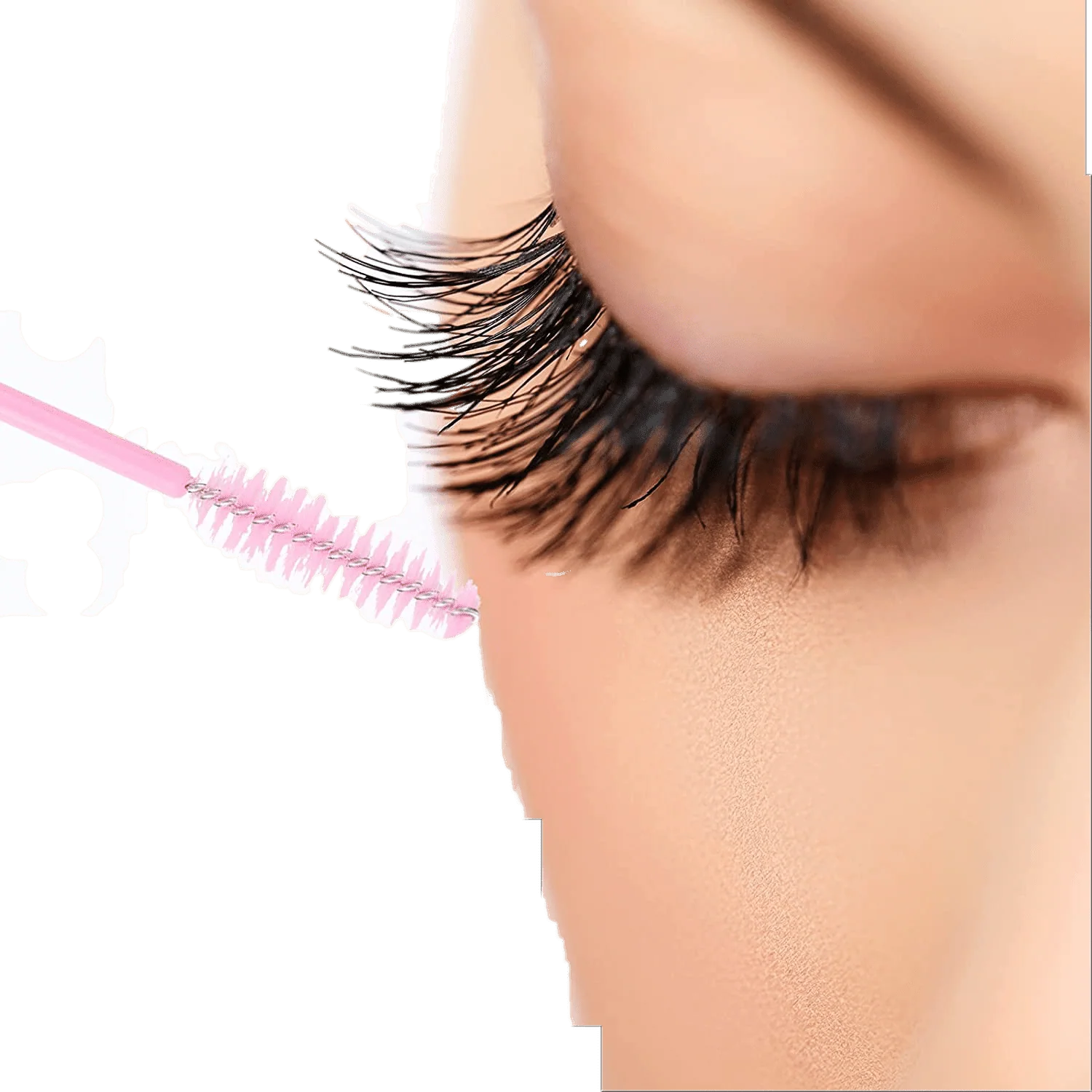 VIP Eyelash accessories - Pink Color Mascara Wands (100 strand/bag) - Image 3