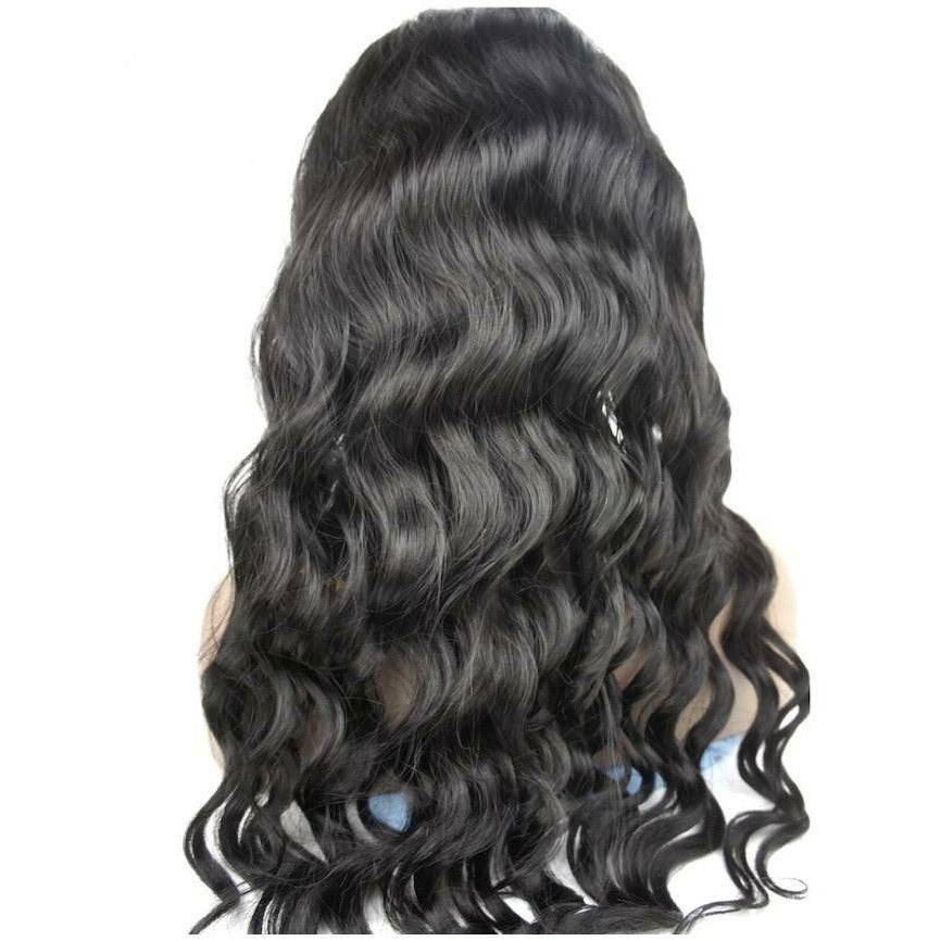 VIP - Full Lace Wig - 100% Human Hair Natural Black (180 density)Body Wave - Image 2