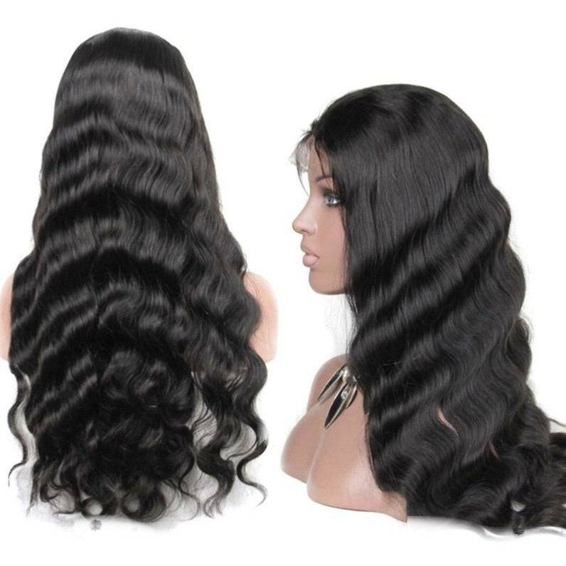 VIP - Full Lace Wig - 100% Human Hair Natural Black (180 density)Body Wave - Image 5