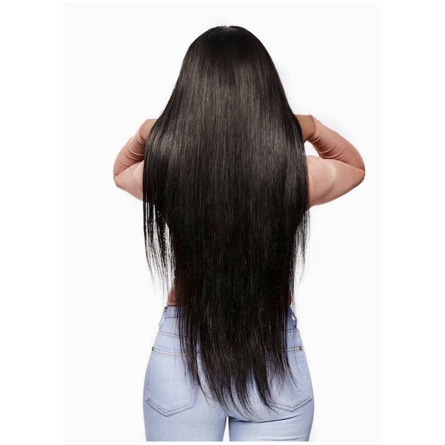 VIP -Lace Front Wig - 100% Human Hair Natural Black (180 density) Straight - Image 4