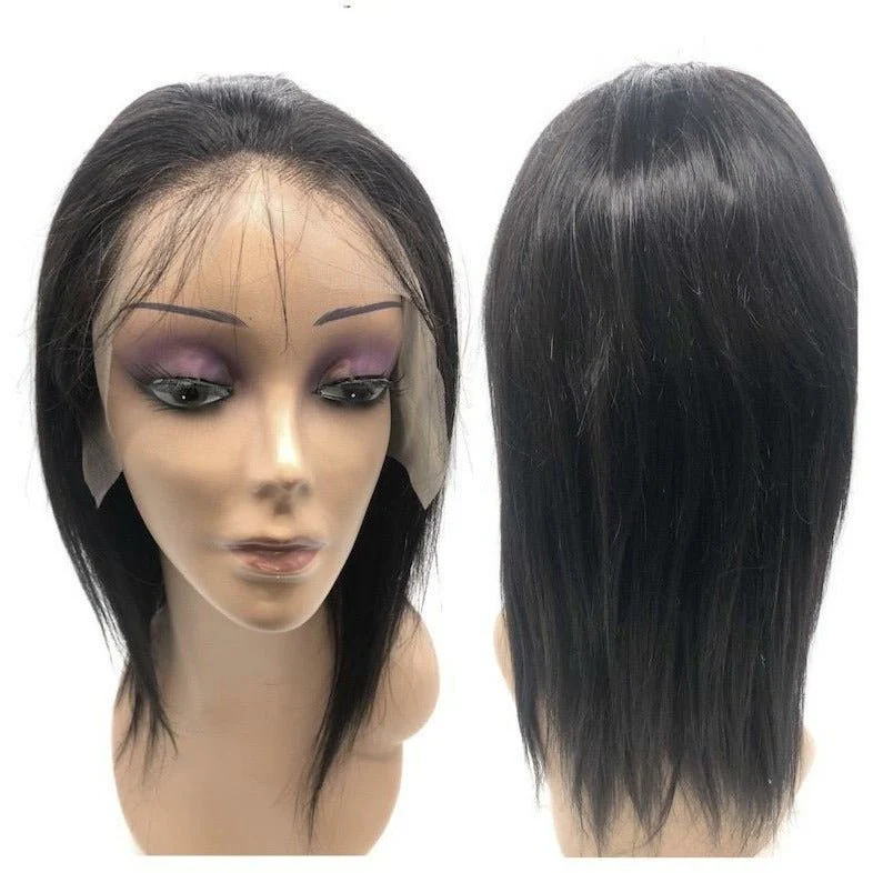 VIP -Lace Front Wig - 100% Human Hair Natural Black (180 density) Straight - Image 7