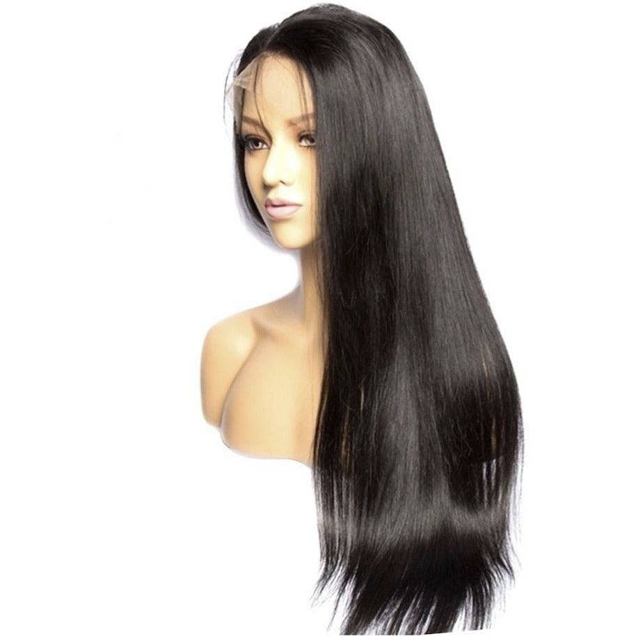 VIP -Lace Front Wig - 100% Human Hair Natural Black (180 density) Straight - Image 9